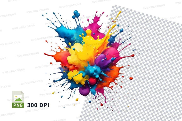 Colorful paint splatter