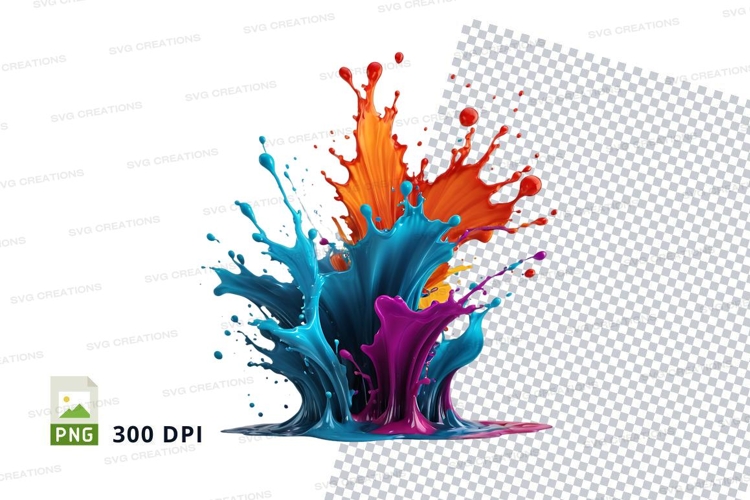 Colorful paint splash