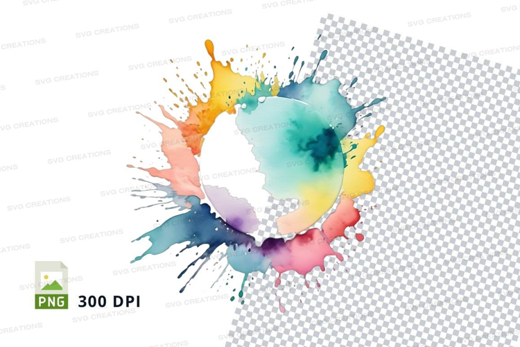 Colorful watercolor splash