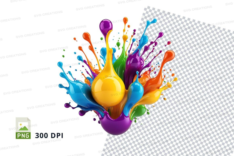 Colorful paint splash