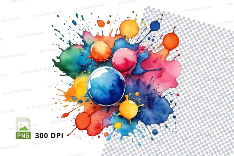 Colorful paint splash example image 1