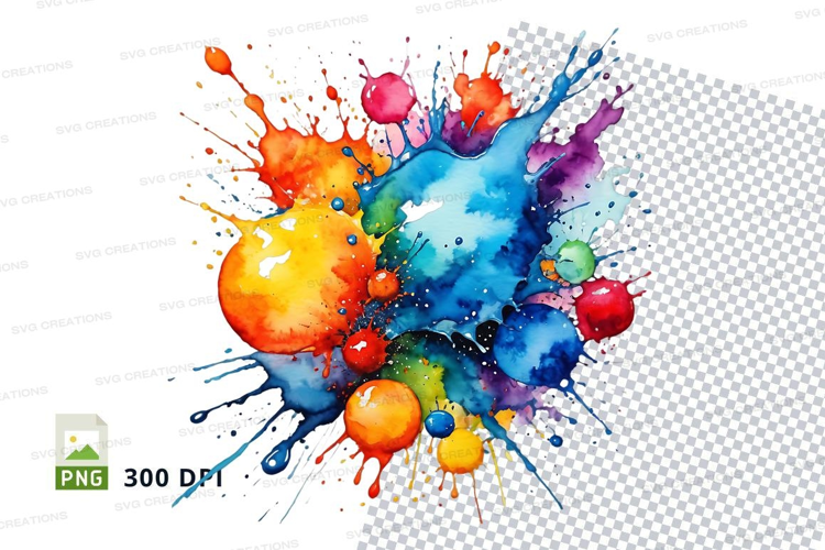 Colorful paint splatter