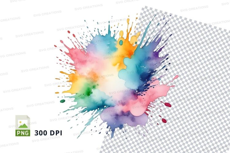 Colorful paint splatter example image 1