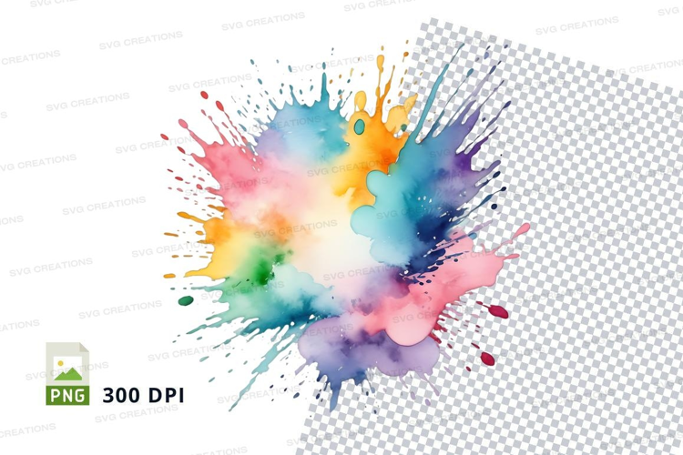 Colorful paint splatter