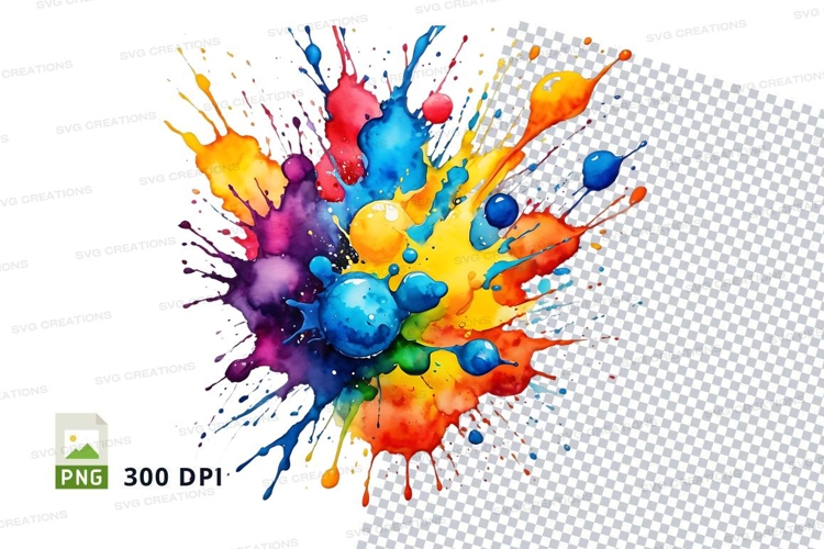 Colorful paint splatter