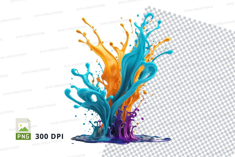 Colorful liquid splash