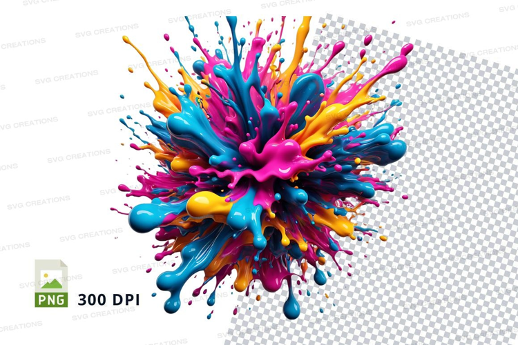 Colorful paint splatter