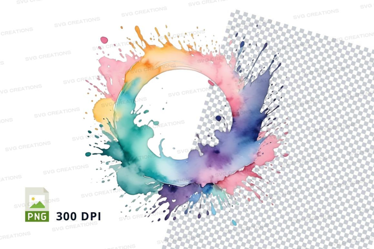 Colorful watercolor splash