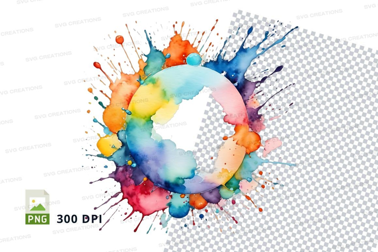Colorful splash circle