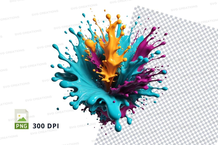 Colorful paint splash