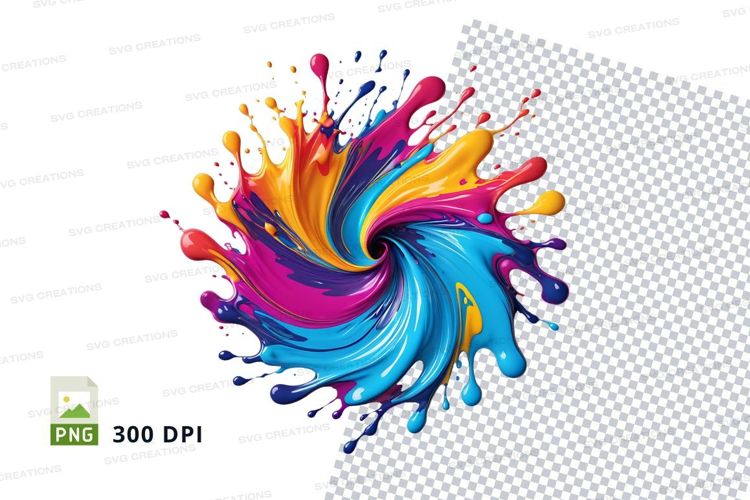 Colorful paint splash