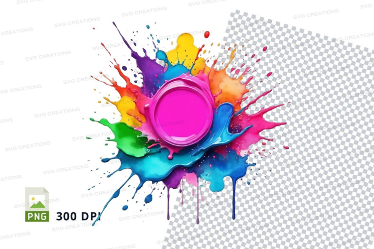 Colorful camera lens splash