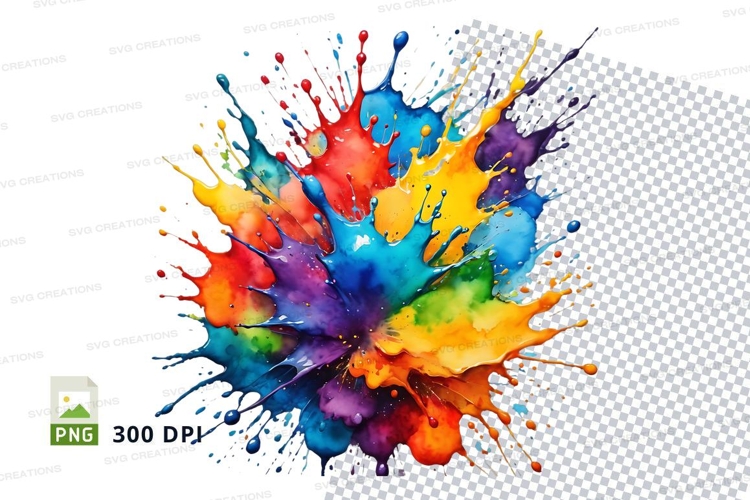 Colorful paint splatter