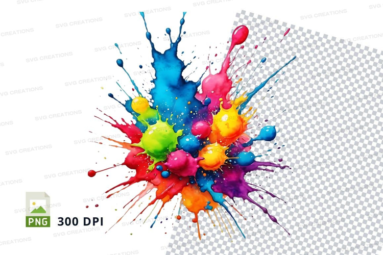 Colorful paint splatter