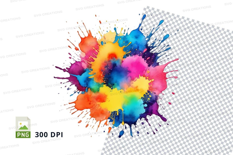 Colorful paint splatter