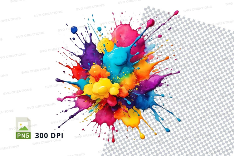 Colorful paint splatter