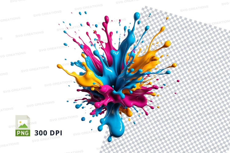 Colorful paint splatter