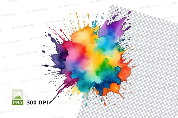 Colorful paint splatter