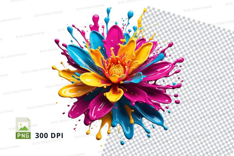Colorful flower splash