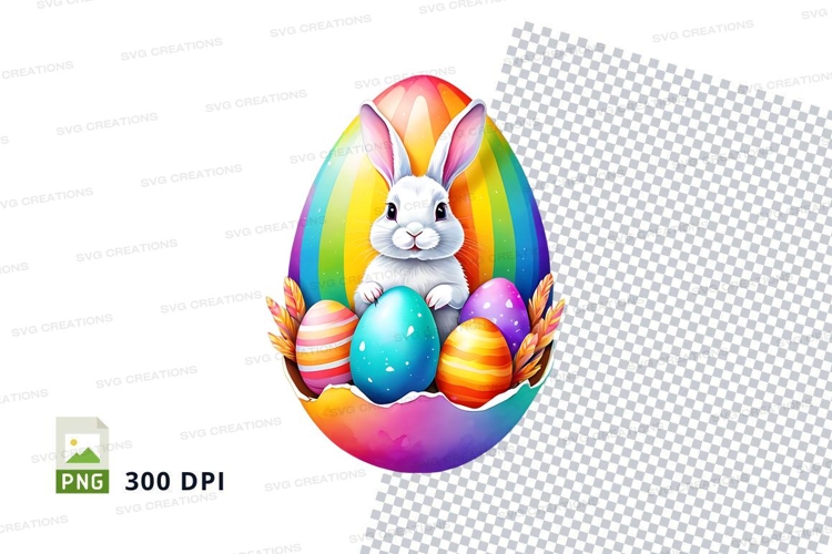 Easter bunny in egg