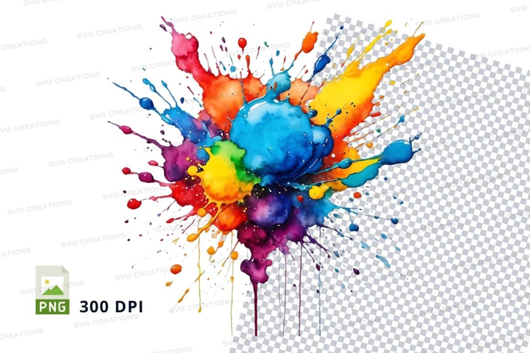 Colorful paint splatter