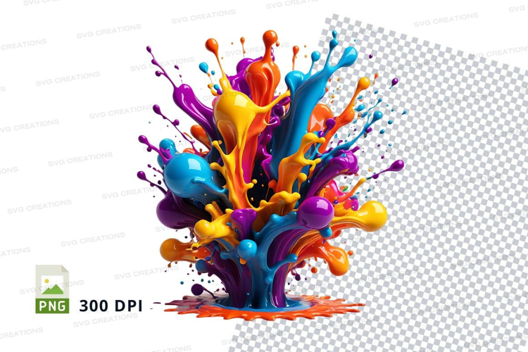Colorful paint splatter