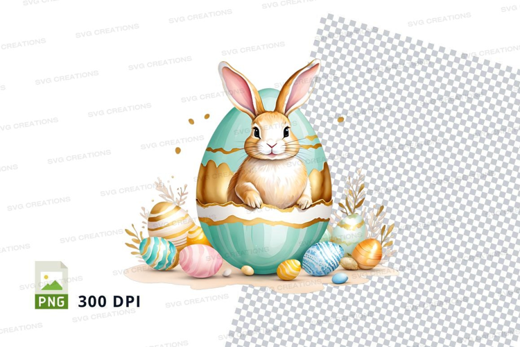Easter bunny in egg