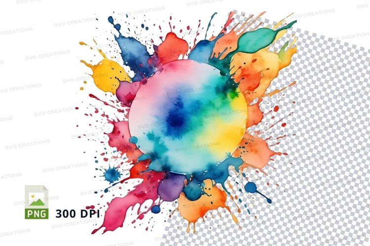 Colorful paint splatter example image 1