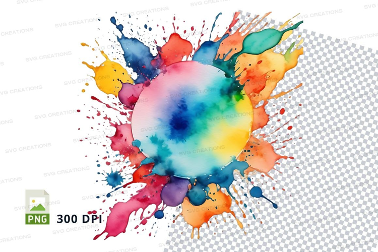 Colorful paint splatter