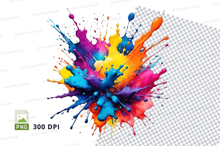 Colorful paint splash