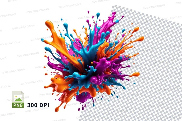 Colorful paint splash example image 1