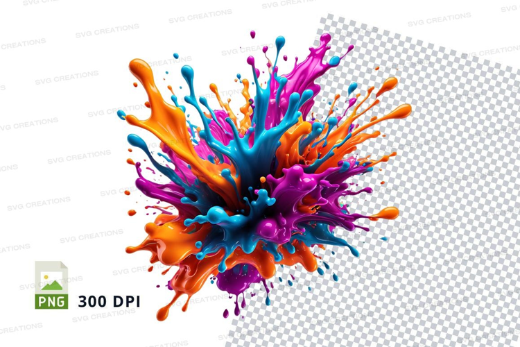 Colorful paint splash