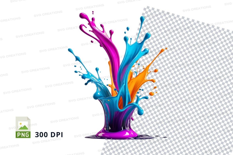 Colorful paint splash