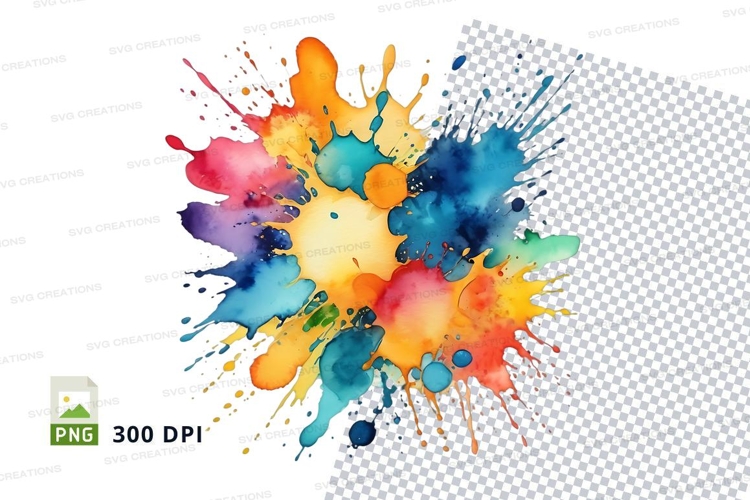 Vibrant paint splatter