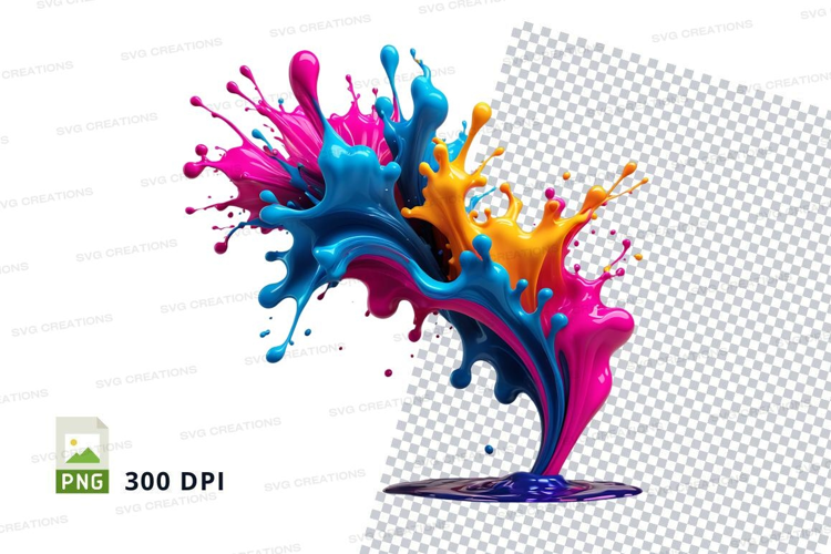 Colorful paint splash