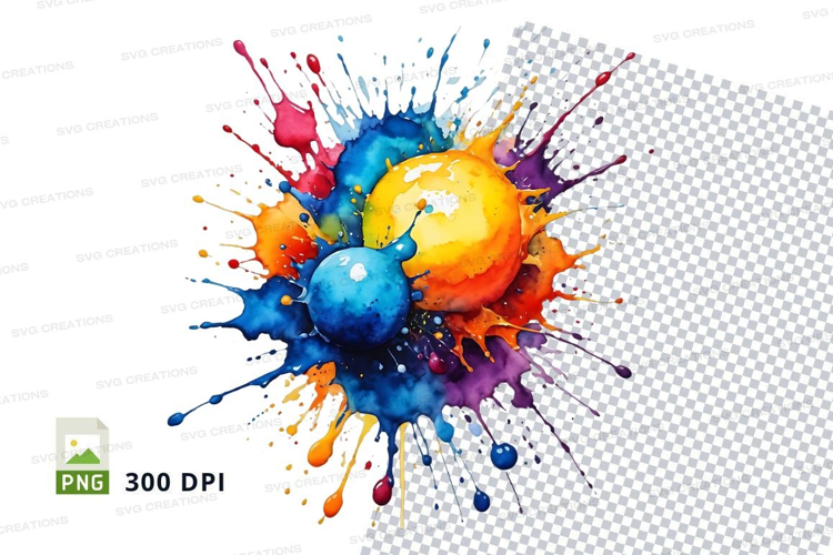 Colorful paint splatter