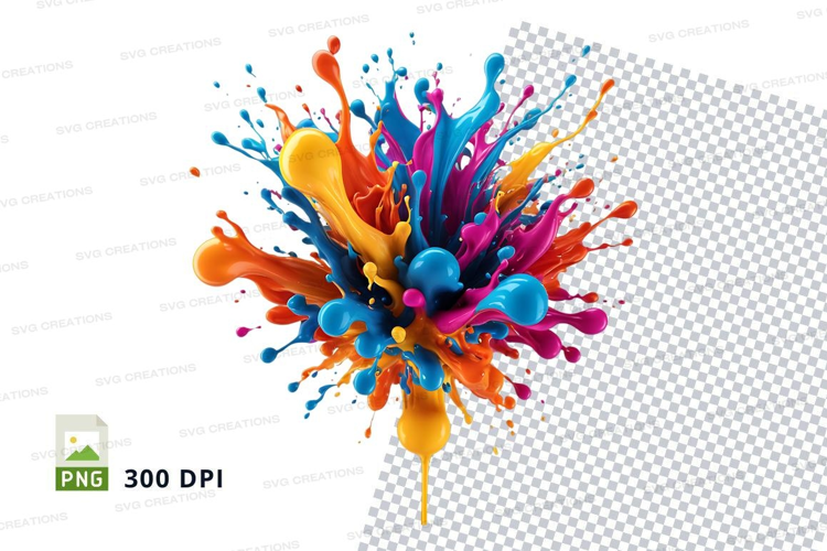 Colorful paint splash
