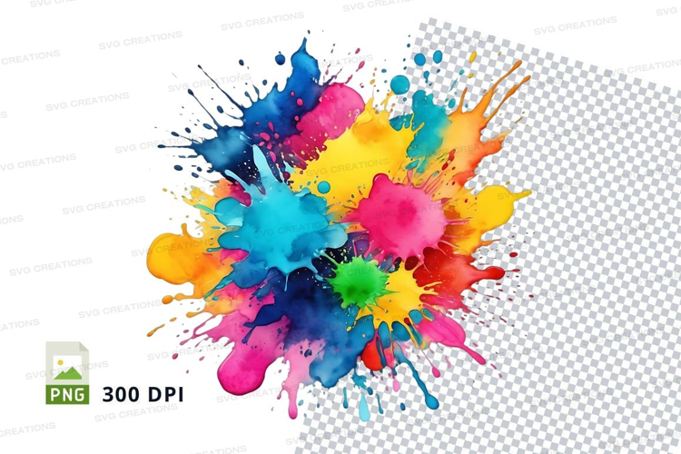 Colorful paint splatter
