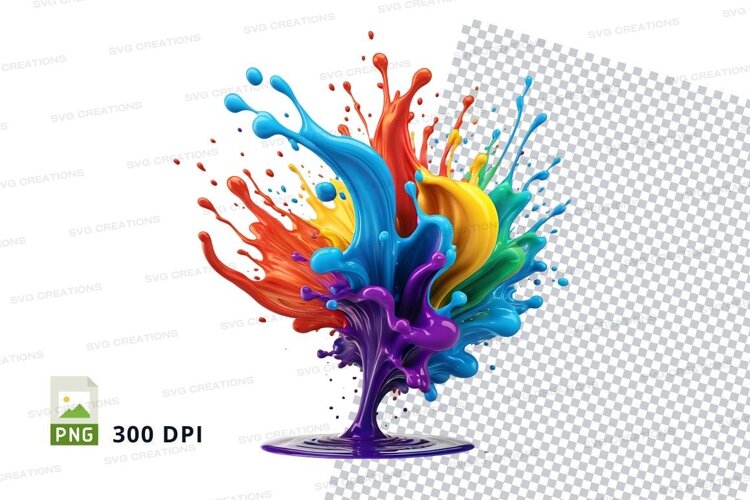 Colorful paint splash example image 1