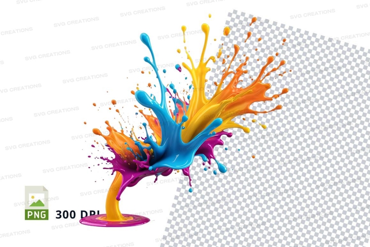 Colorful paint splash