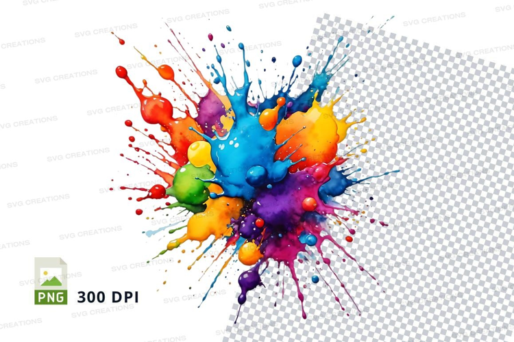 Colorful paint splatter