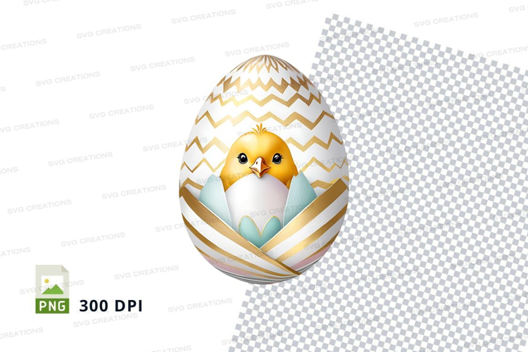 Easter egg with chick