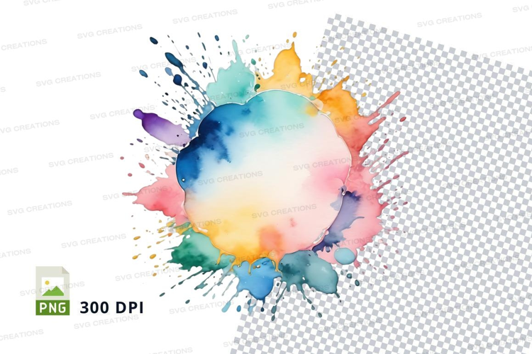 Colorful watercolor splash