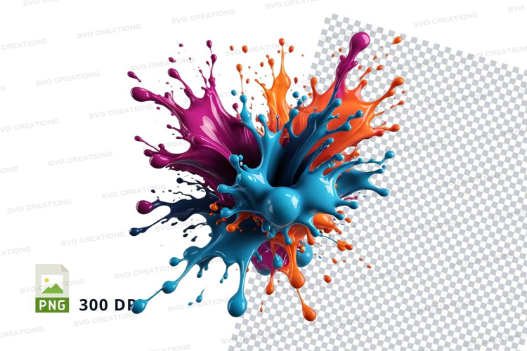 Colorful paint splash