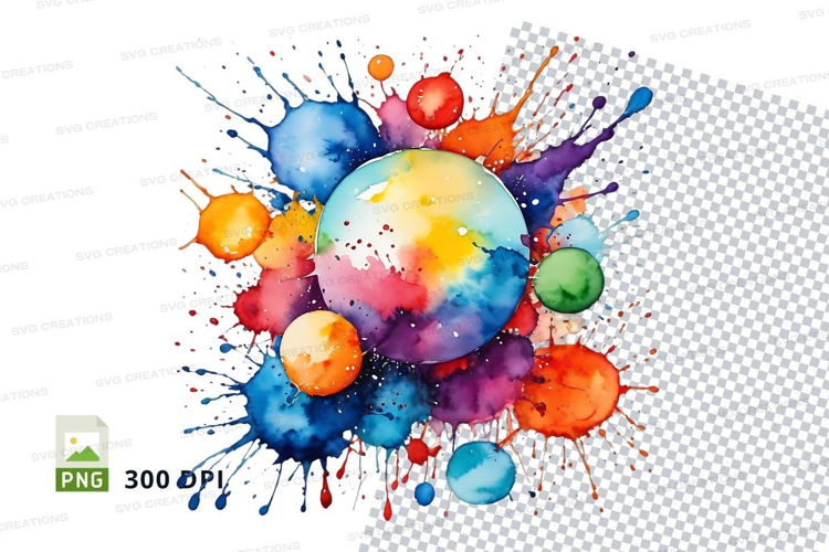 Colorful paint splatter