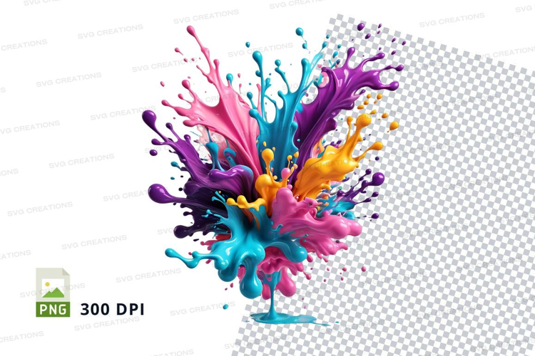 Colorful paint splash