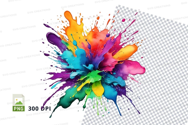 Colorful paint splatter