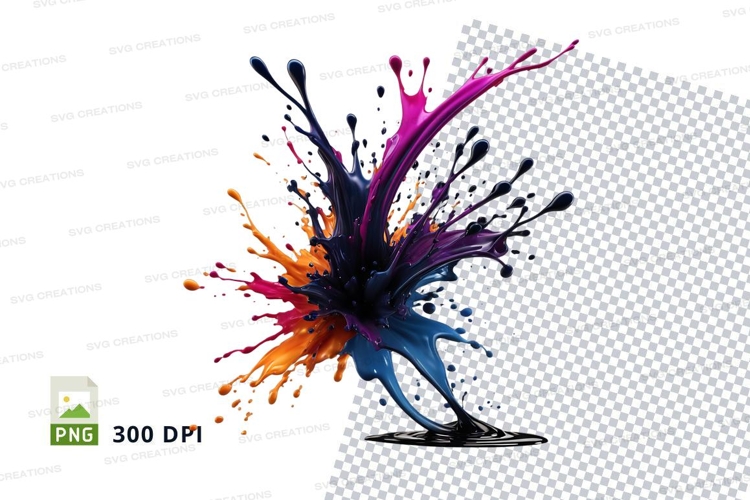 Colorful paint splash