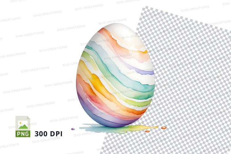 Watercolor easter egg