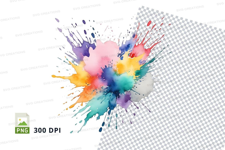 Colorful paint splatter